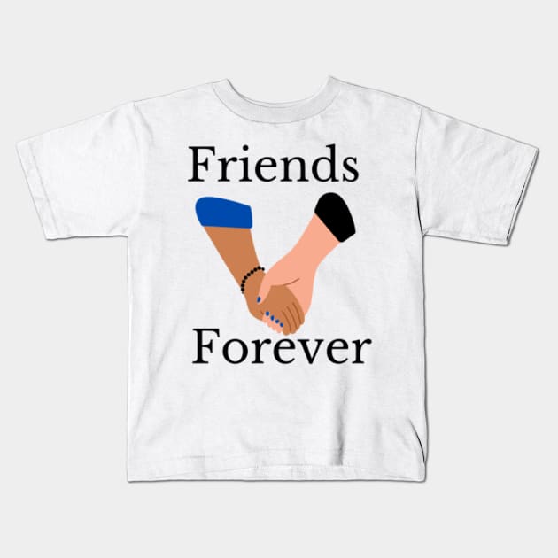 friends forever joining hands illustration Kids T-Shirt by Artistic_st